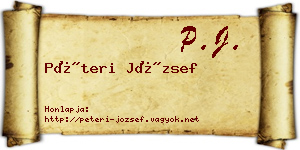 Péteri József névjegykártya