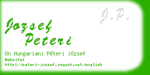 jozsef peteri business card