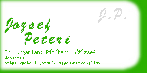 jozsef peteri business card